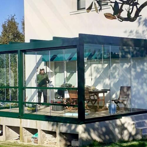 Pérgola de cristal